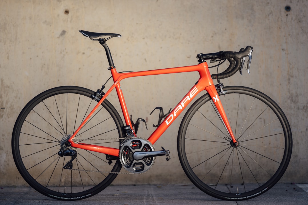 orange race bike